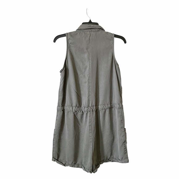 Universal Thread Romper Women's XS Army Green Pockets Drawstring Waist Lyocell - Picture 3 of 6